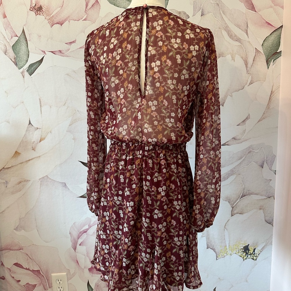 Floral Fall dress— size Medium - Picture 4 of 9
